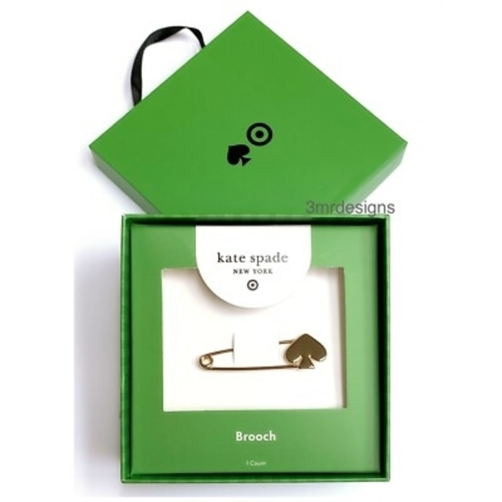 Kate Spade Gold Safety Pin Brooch